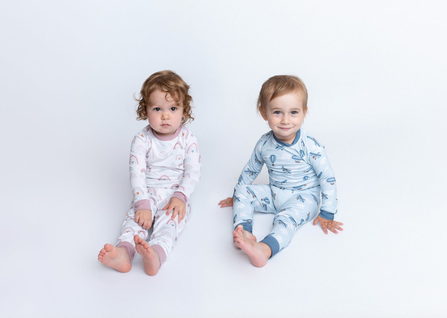 THE HONEY BOWS Pastel Pups Two Piece Bamboo Pajamas - Amber Marie